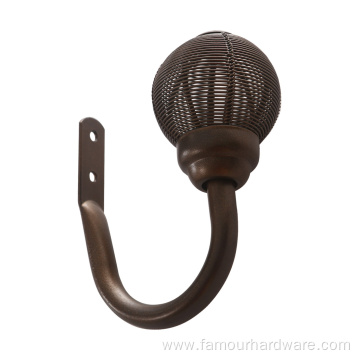 Curtain hold back with finial